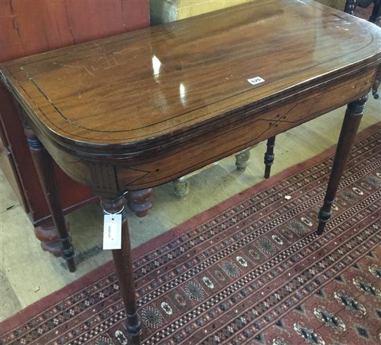 Regency mahogany folding-top tea table